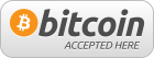 Bitcoin accepted here logo