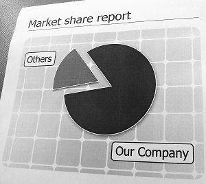 a business marketing share graph