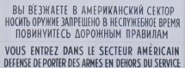 Picture of a german military sign